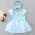 Baby Romper Tutu Dress with Headband Infant Baby Girl Princess Clothes Cute Design Kids Dress Halloween Party Costumes Outfit - Charlie Dolly