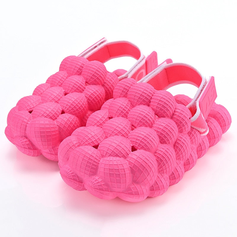 Comwarm Toddler Children Bubble Slippers Kids Summer Sandals Outdoor Leisure Beach Slides Boys Girls Closed Toe Home Shoes