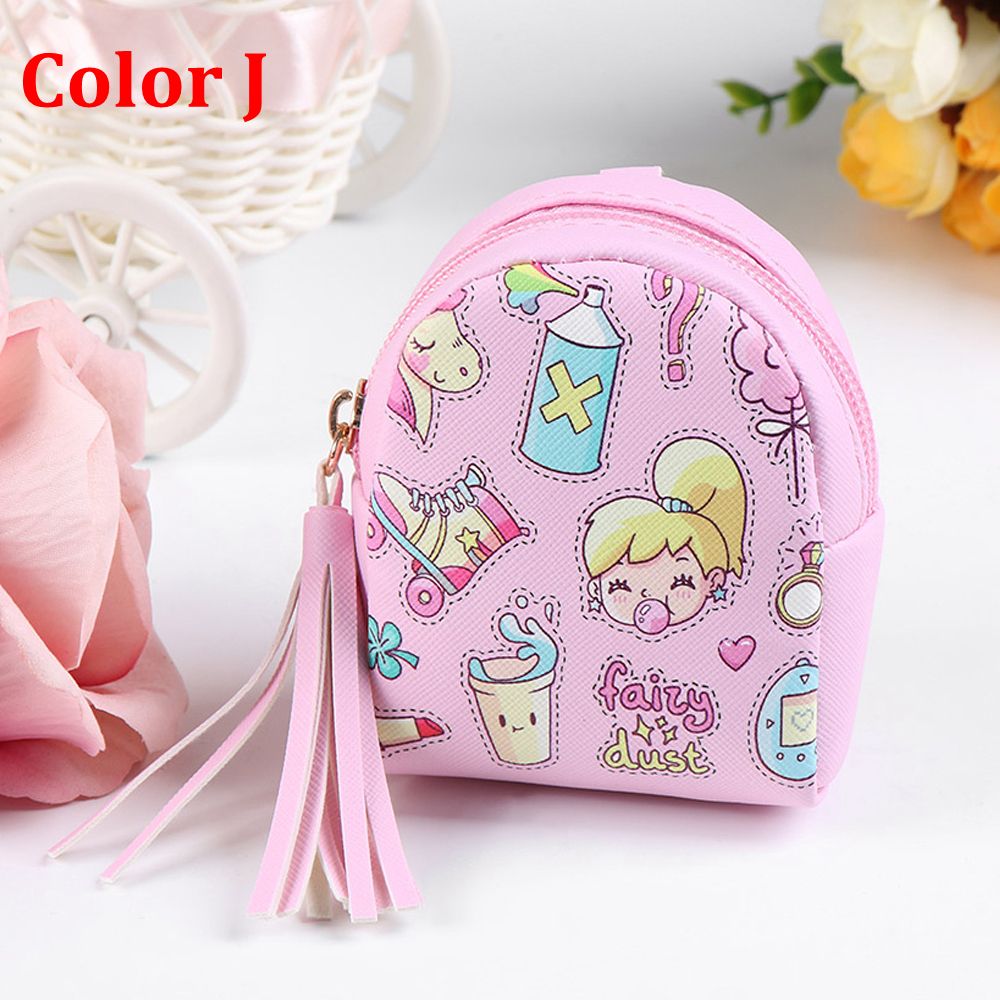 2023 Cartoon Women Girls Mini Coin Bag Cat Printed Coin Purse Keys Card Holder Wallet Money Bags Earphone Package Kids Gifts