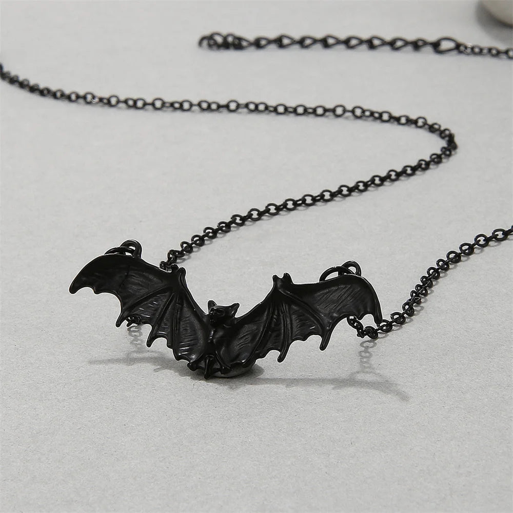 Gothic Bat Necklace for Women Men Punk Hip Hop Rock Vintage Metal Pendant Necklace Party Halloween Jewelry Gifts Cool Thing 2023 - Charlie Dolly