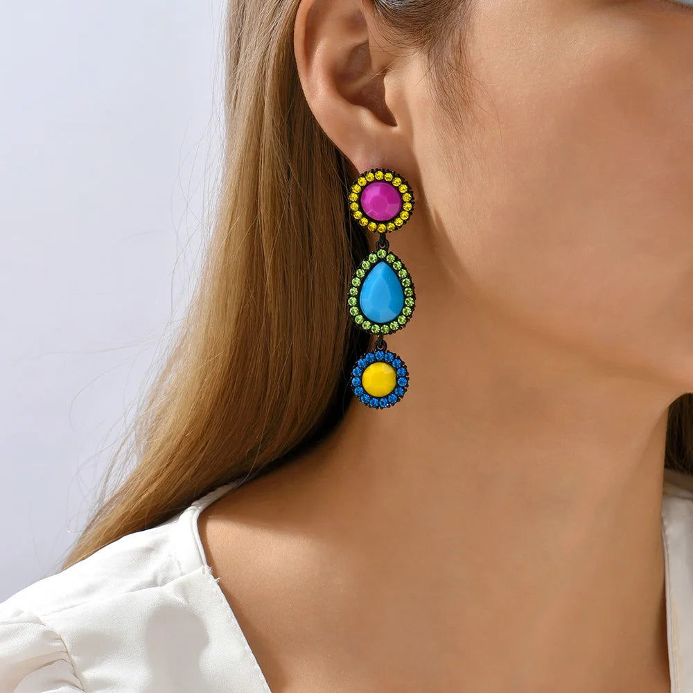 Luxury Charm Pendant Dangle Drop Earrings Jewelry