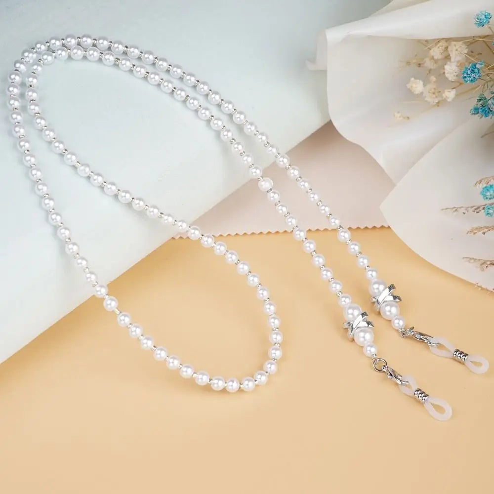 Pearl and Shell Beaded Sunglasses Chain Lanyard