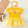 Baby Romper Tutu Dress with Headband Infant Baby Girl Princess Clothes Cute Design Kids Dress Halloween Party Costumes Outfit - Charlie Dolly