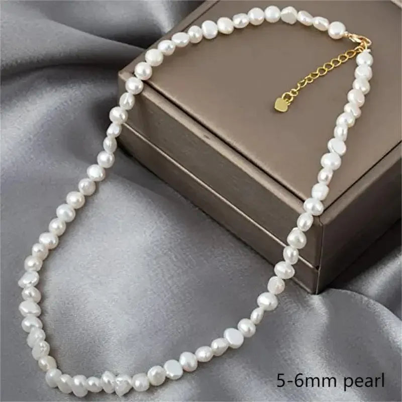 Natural Baroque Freshwater Pearl Boho Choker Necklace