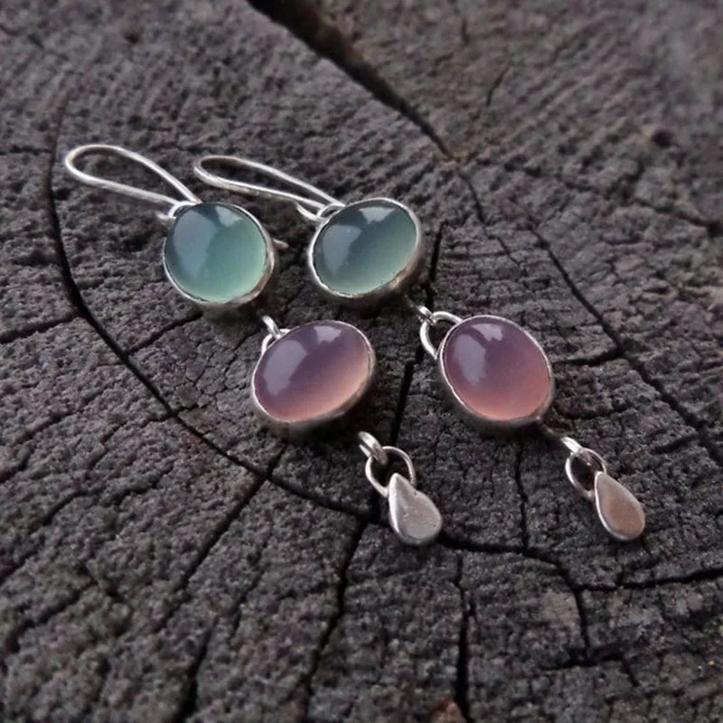 Moonstone Oval Drop Bridal Earrings Jewelry