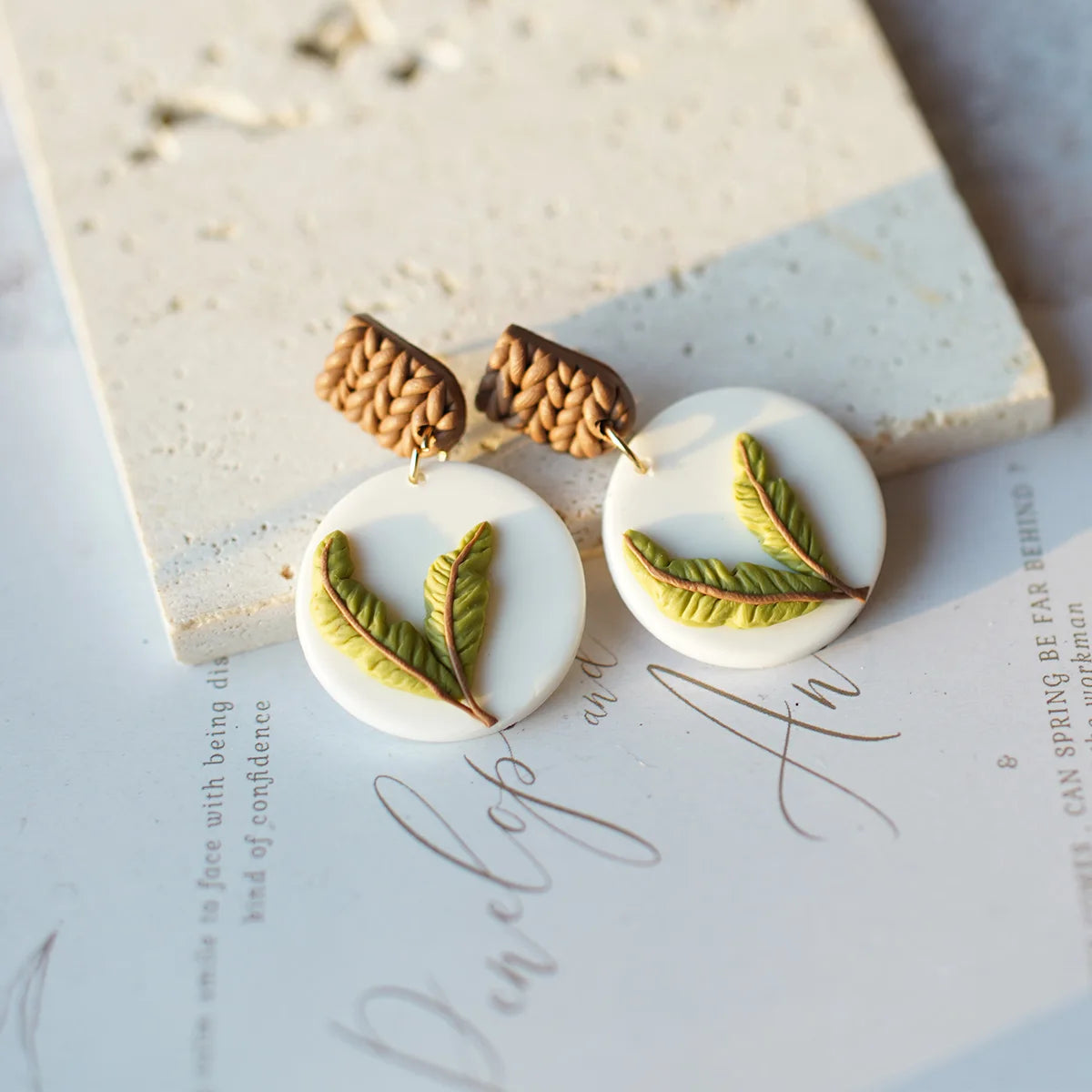 Clay Flower Cluster Egg Nest Earrings Jewelry