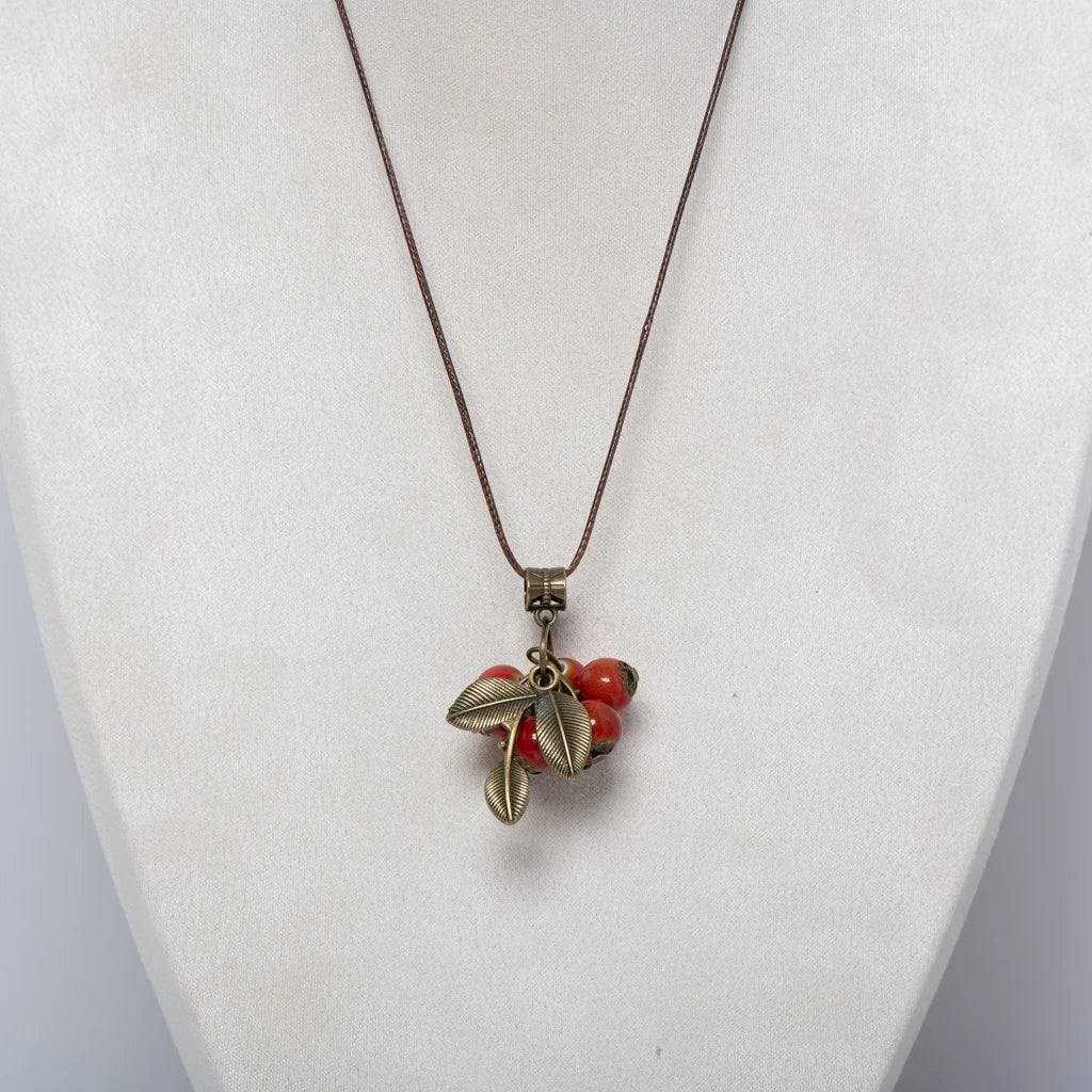 Fruit Ceramic Bead Long Necklace Jewelry