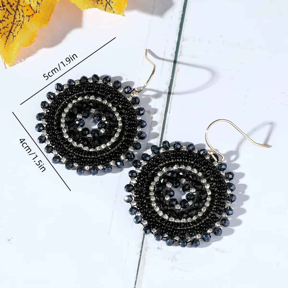 Rhinestone Floral Swing Drop Earrings Jewelry