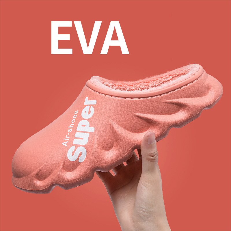 Winter Slippers Warm Men Shoes Waterproof Women Couples Non-Slip Plush Cotton Indoor Outdoor Kids Home Autumn Children