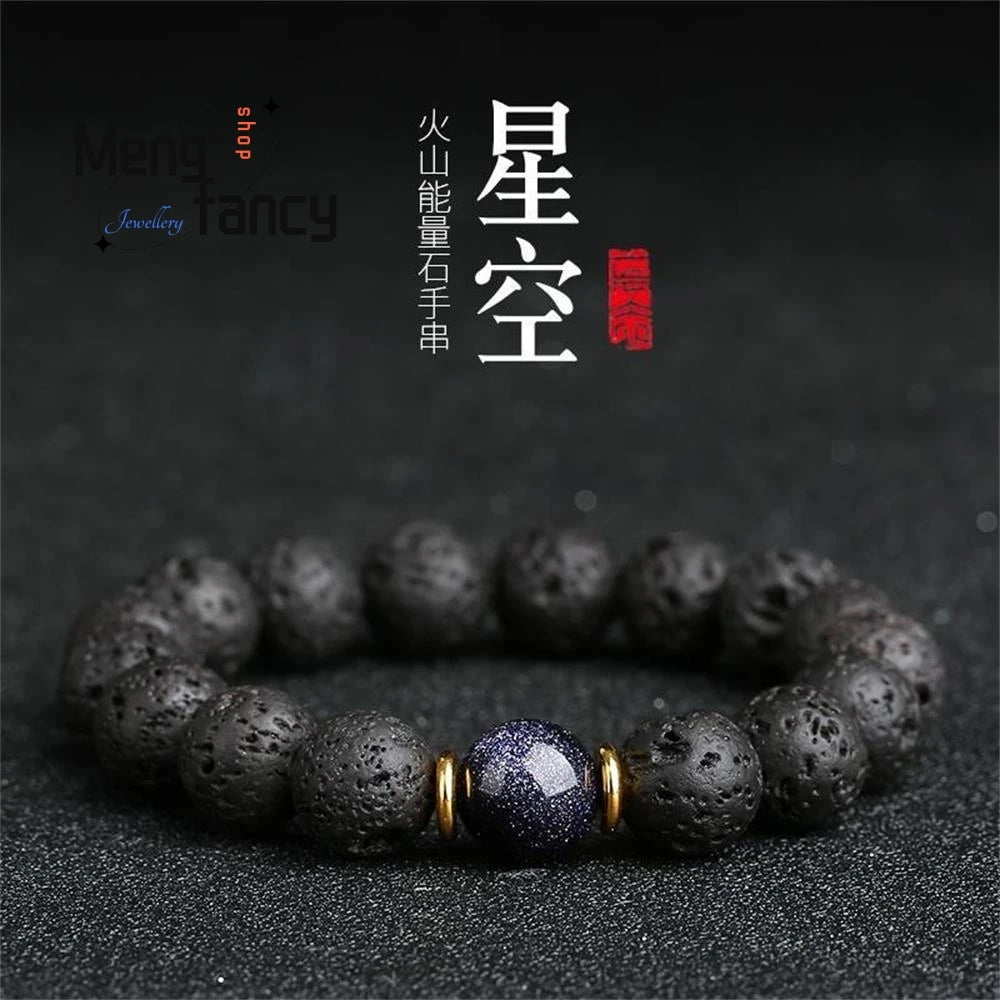 Volcanic Lava Stone Boho Bracelet