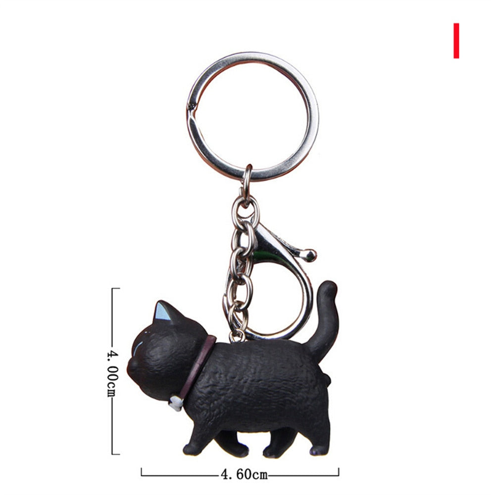 Cute Cat Animal Key Rings Kawaii Japan Kitten Car Keychain Bag Pendant Gift For Women Girls Pet Lovers Decoration - Charlie Dolly