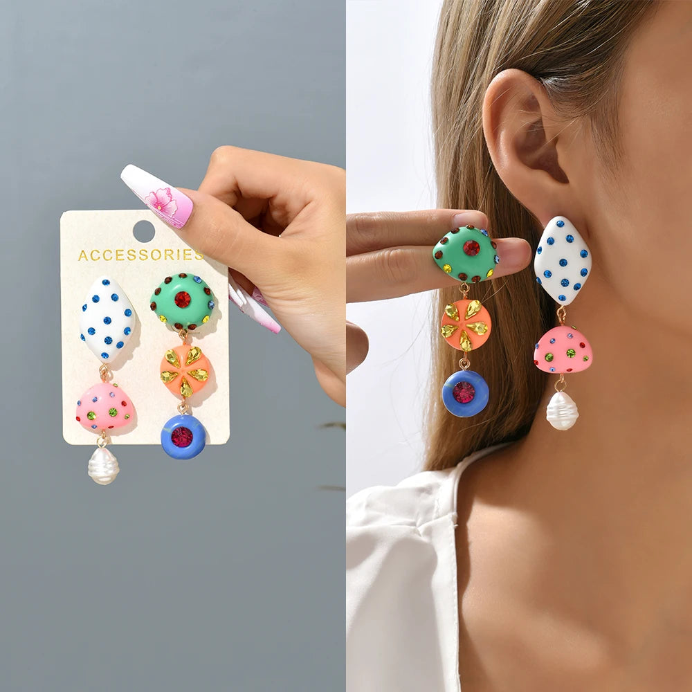 Luxury Charm Pendant Dangle Drop Earrings Jewelry