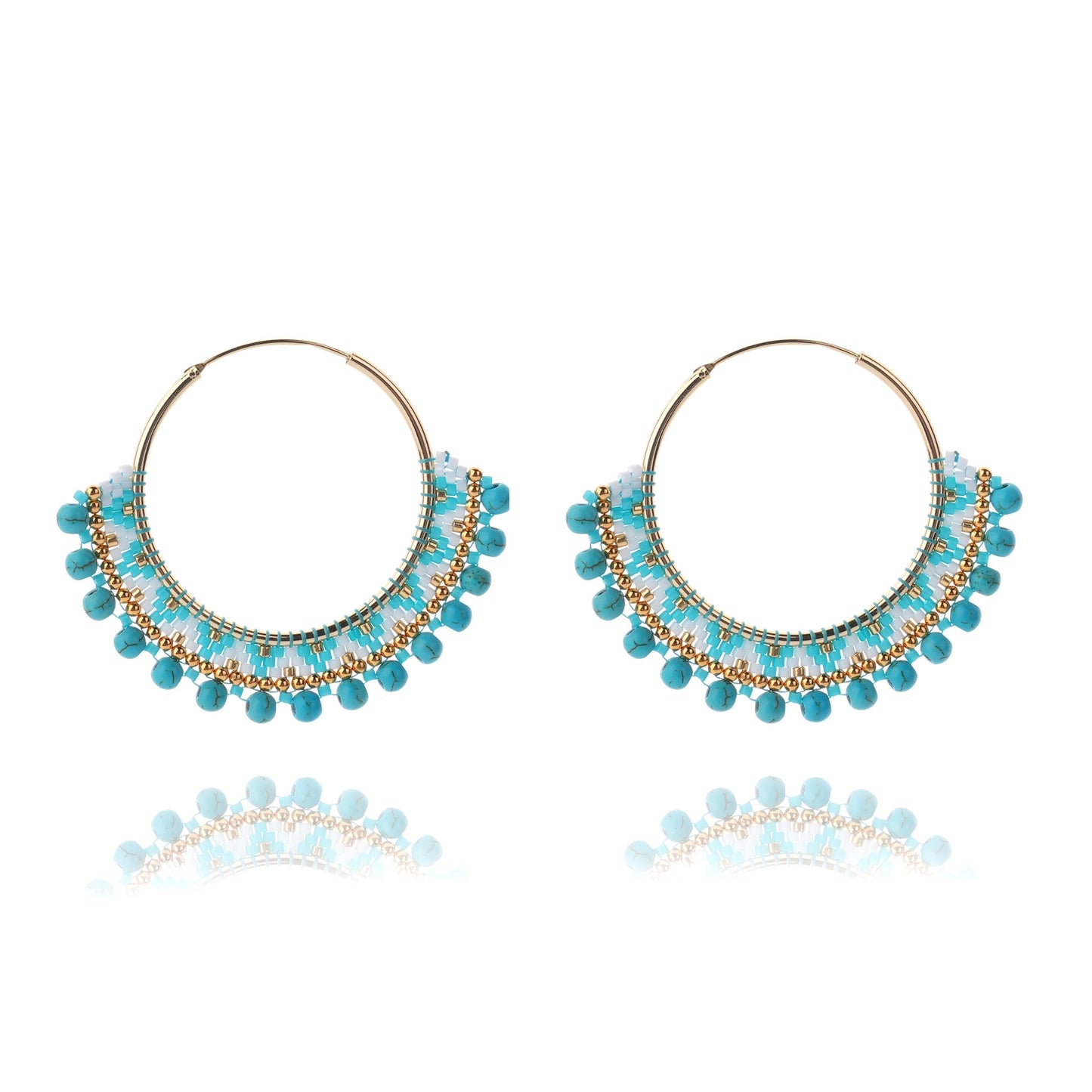 LIMAX Bohemian Earrings 2022 Beads Long Earrings Ethnic Style Drop Earings Fashion Jewelry Bijoux Femme Statement Earrings