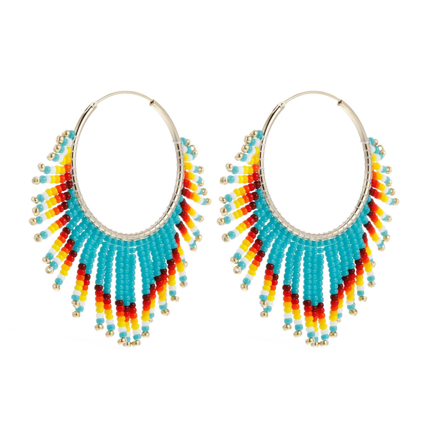 LIMAX Bohemian Earrings 2022 Beads Long Earrings Ethnic Style Drop Earings Fashion Jewelry Bijoux Femme Statement Earrings