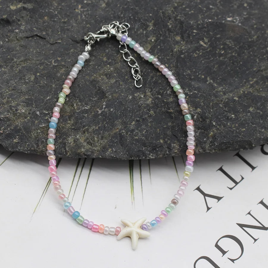 Beach Seashell and Starfish Handmade Beaded Boho Choker