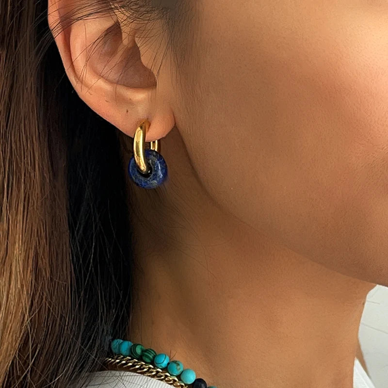 Turquoise Hoop Earrings