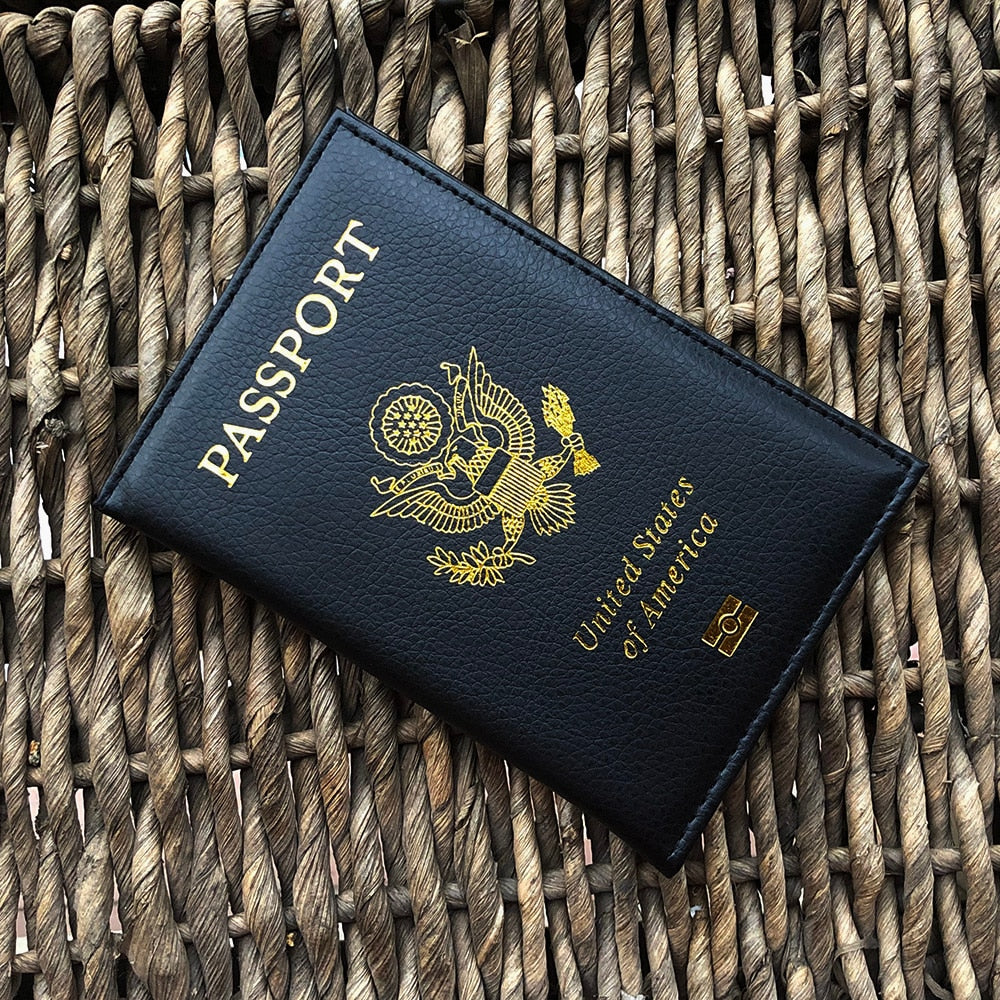Personalised Passport Cover women With Name USA Cute Pink Personalized Passport Holder designer Travel Passport Case Pouch