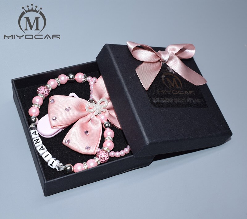 Personalised-any name set stunning pink bling pram charm/stroller toy Rattles bed toy rattle pacifier clip holder dummy clip