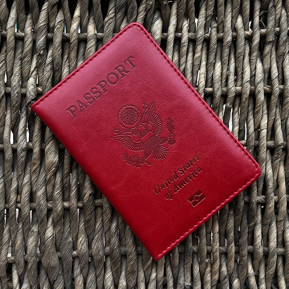 Personalised Passport Cover women With Name USA Cute Pink Personalized Passport Holder designer Travel Passport Case Pouch