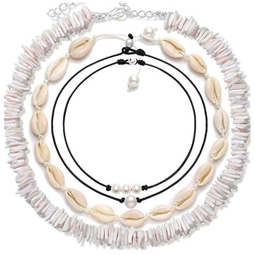 Artilady Shell Choker Necklace for Women Girls Boho Natural Puka Shell Bead Necklaces Aesthetic Designer Jewelry Birthday Gift - Charlie Dolly