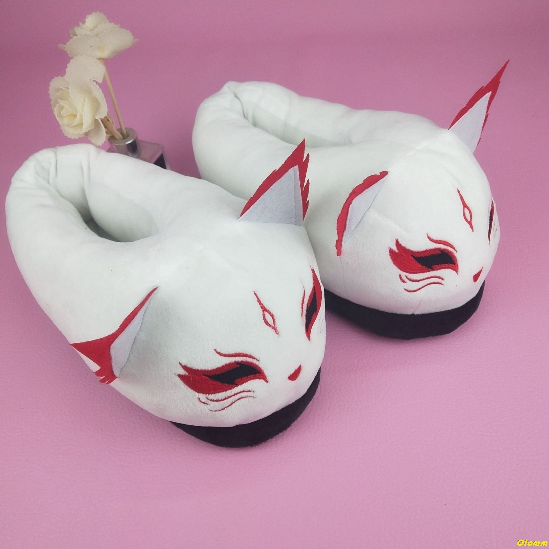 Winter Warm Home Women Fur Slippers Cute Fox Unicorn Bear Animals