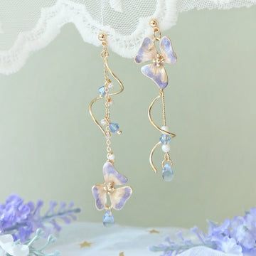 MENGJIQIAO New Elegant Metal Flower Cute Cat Dangle Earrings For Women Brincos Temperament pendientes mujer Holiday Jewelry - Charlie Dolly