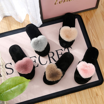slippers women shoes woman slides plush slippers home slippers women indoor home slipper Winter Warm Faux Fur Slippers - Charlie Dolly