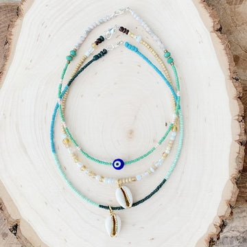 Exquisite Beaded Crystal Natural Shell Necklace Ohemia Style Handmade Women Statement Collares De Moda Beach Jewelry Friendship - Charlie Dolly