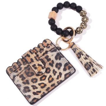 Silicone Keyring For Women Tassel Wood Beads Bracelet Keychain For Keys Multicolor Keychain Wholesale Accessories - Charlie Dolly