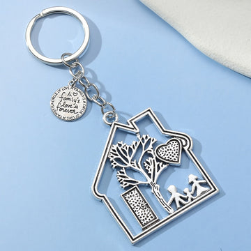 Family Keychain Dad Mom Child Love House Key Ring Kinship Key Chains For Women Men Handbag Accessorie Handmade Jewelry Gifts - Charlie Dolly