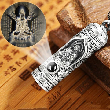 Handmade Necklace Nepal Buddhist Buddha Pendant Necklace Eight Guardian God Projection Pendant Necklace Men's and Women's Jewelr - Charlie Dolly