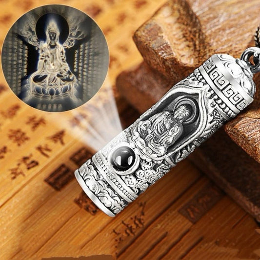 Handmade Necklace Nepal Buddhist Buddha Pendant Necklace Eight Guardian God Projection Pendant Necklace Men's and Women's Jewelr - Charlie Dolly