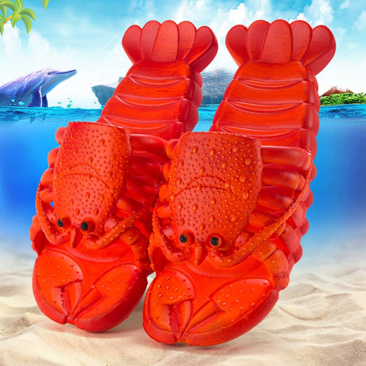 Summer Lobster Slippers Women Funny Animal Flip Flops Cute Beach Casual Shoes Unisex Big Size Soft Beach Slippers - Charlie Dolly