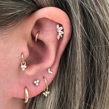 ROXI Small Crown Moon Star Lightning Constellation Stud Earrings for Women 925 Sterling Silver Piercing Earring Kolczyki Damskie - Charlie Dolly