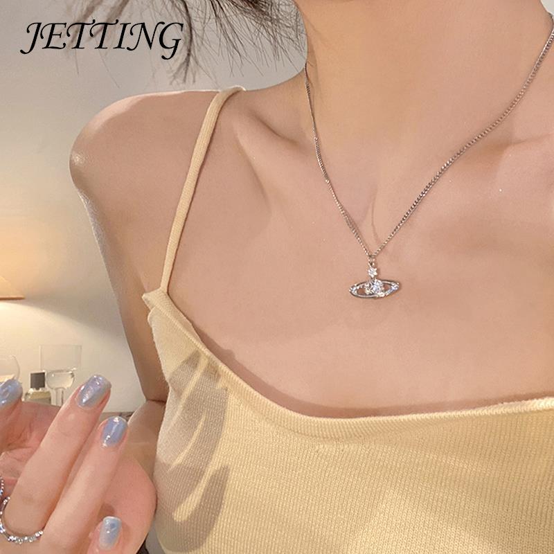 Gold Color Necklace Artificial Chokers Necklace Woman Planet