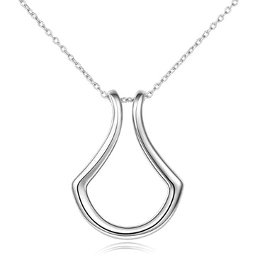 Fashion Geometric Ring Holder Necklace for Women Girls U Shape Wedding Engagement Choker Necklaces Ring Keeper Jewelry Collier - Charlie Dolly