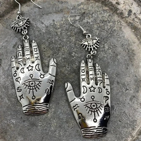 Hamsa Hand Evil Eye Protection Earrings Jewelry
