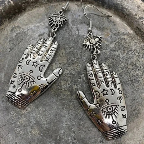 Hamsa Hand Evil Eye Protection Earrings Jewelry