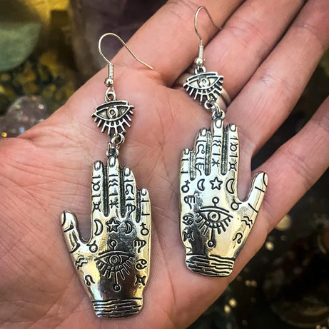 Hamsa Hand Evil Eye Protection Earrings Jewelry