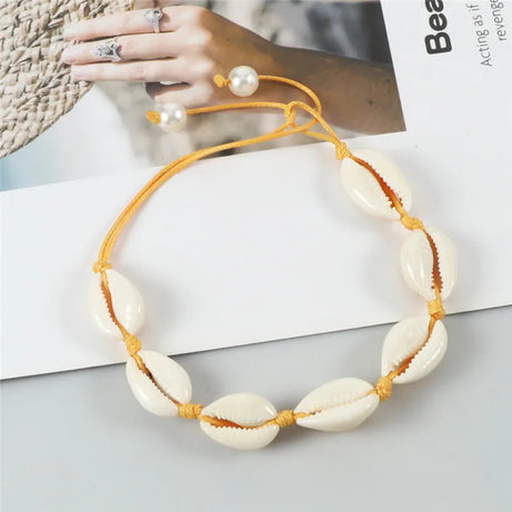 Vintage Cowrie Shell Rope Boho Bracelet