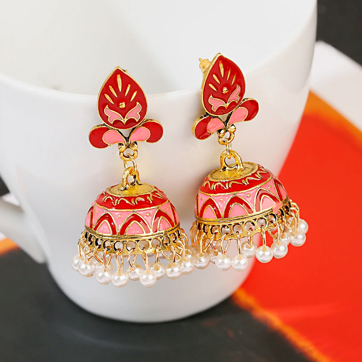 Pendientes Kolczyki Earrings For Women Hanging Earring Boho Accessories For Jewelry Indian Jhumka Ear Rings Beads Pearl Brinco