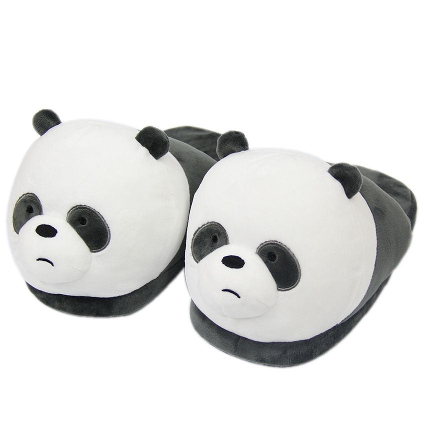 house slippers Plush Animal Warm Shoes Cotton Slippers Anime Panda Polar Bear Cosplay Shoes Female Couple Slippers Adult Style - Charlie Dolly
