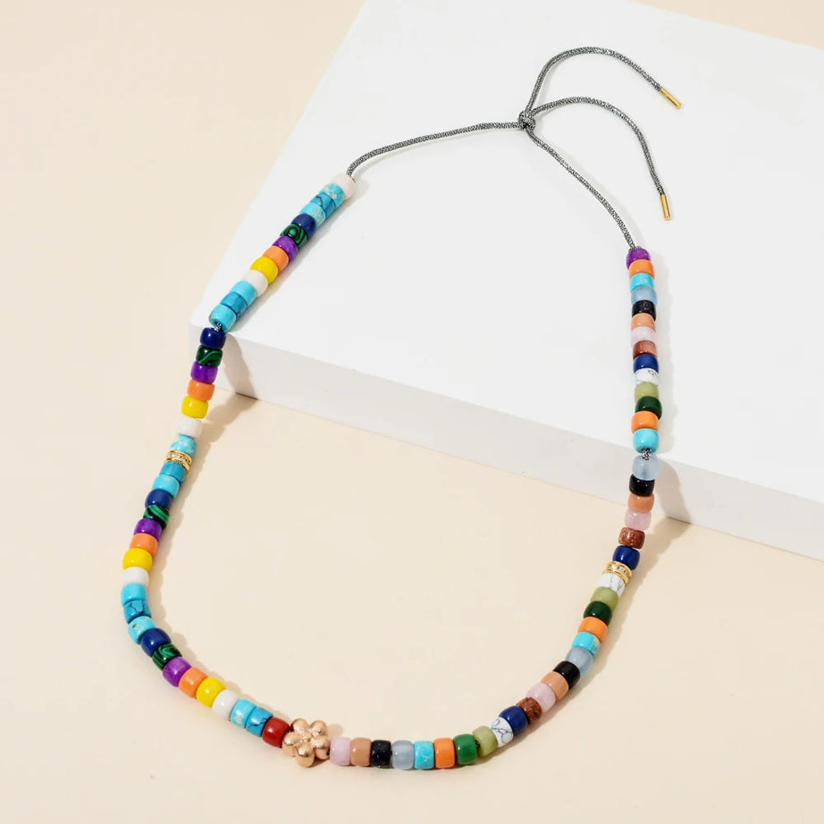 Vintage Boho Handmade Pull Tie on Rope Bracelet DIY Natural Stones Crystal Charm Beads Stone Trendy Bracelet Lucky Jewelry - Charlie Dolly