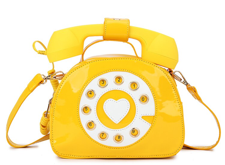 Telephone Shape Purses and Handbags for Women Fashion Pink Shoulder Bag Novel Designer Brand Crossbody Bag Top-Handle Totes 2021 - Charlie Dolly