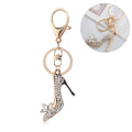 Crystal High Heel Shoe Keychain Purse Car Shiny Rhinestone Key Chain Bag Decorative Alloy Keyring - Charlie Dolly