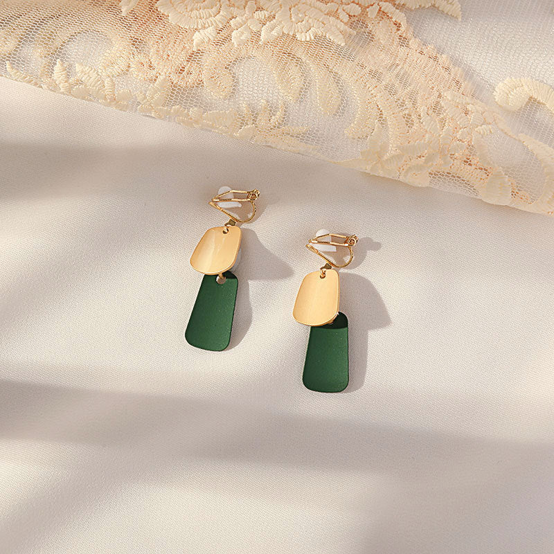 Ear Clips Without Pierced Ears Female Temperament Long Simple Ear Jewelry Thin Earrings Temperament Fashionable Exquisite - Charlie Dolly