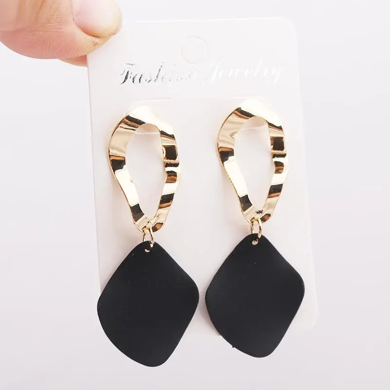 Red Earrings for Women Vintage Big Statement Long Dangle Earrings Wedding Bridal Boho Trendy Earrings Fashion Jewelry 2019