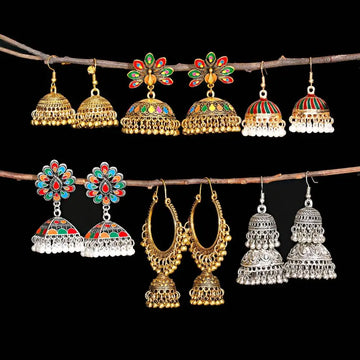 Pendientes Kolczyki Earrings For Women Hanging Earring Boho Accessories For Jewelry Indian Jhumka Ear Rings Beads Pearl Brinco