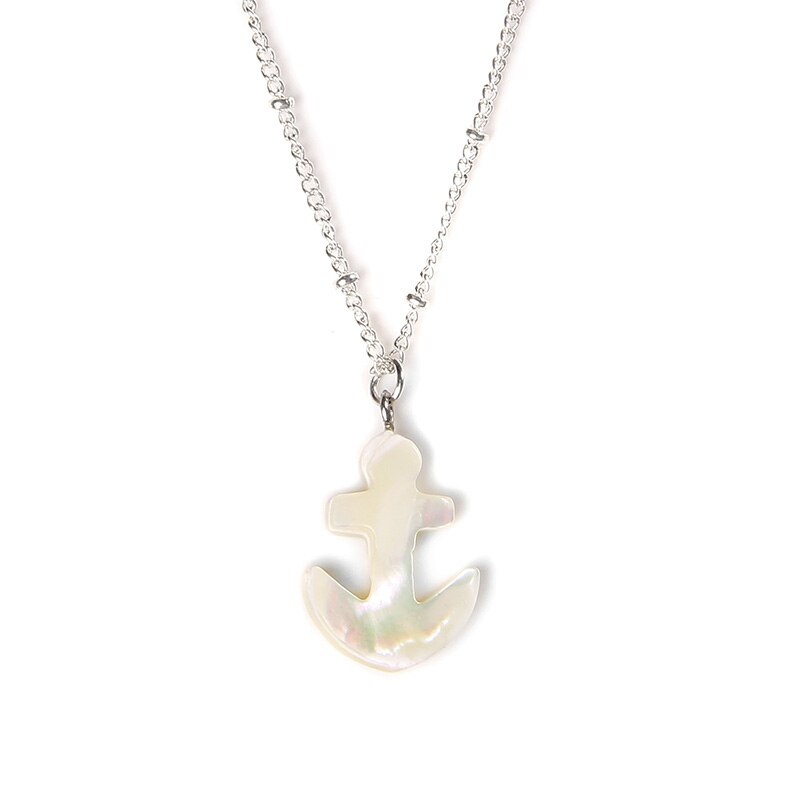 White Shell Necklace Summer Natural Mother of Pearl Shell Pendant Necklace for Women Heart Leaf Chokers Female Jewelry Boho Gift - Charlie Dolly