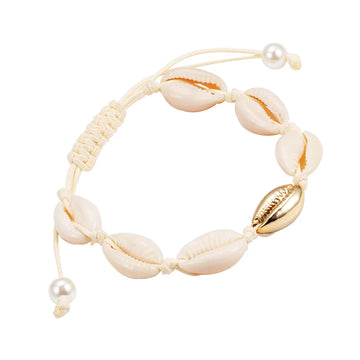 Hot Sell Handmade Shell Bracelet Boho Beach Natural Seashell Conch Beads Bracelets Women Jewelry Charm Cowrie Adjustable Bangles